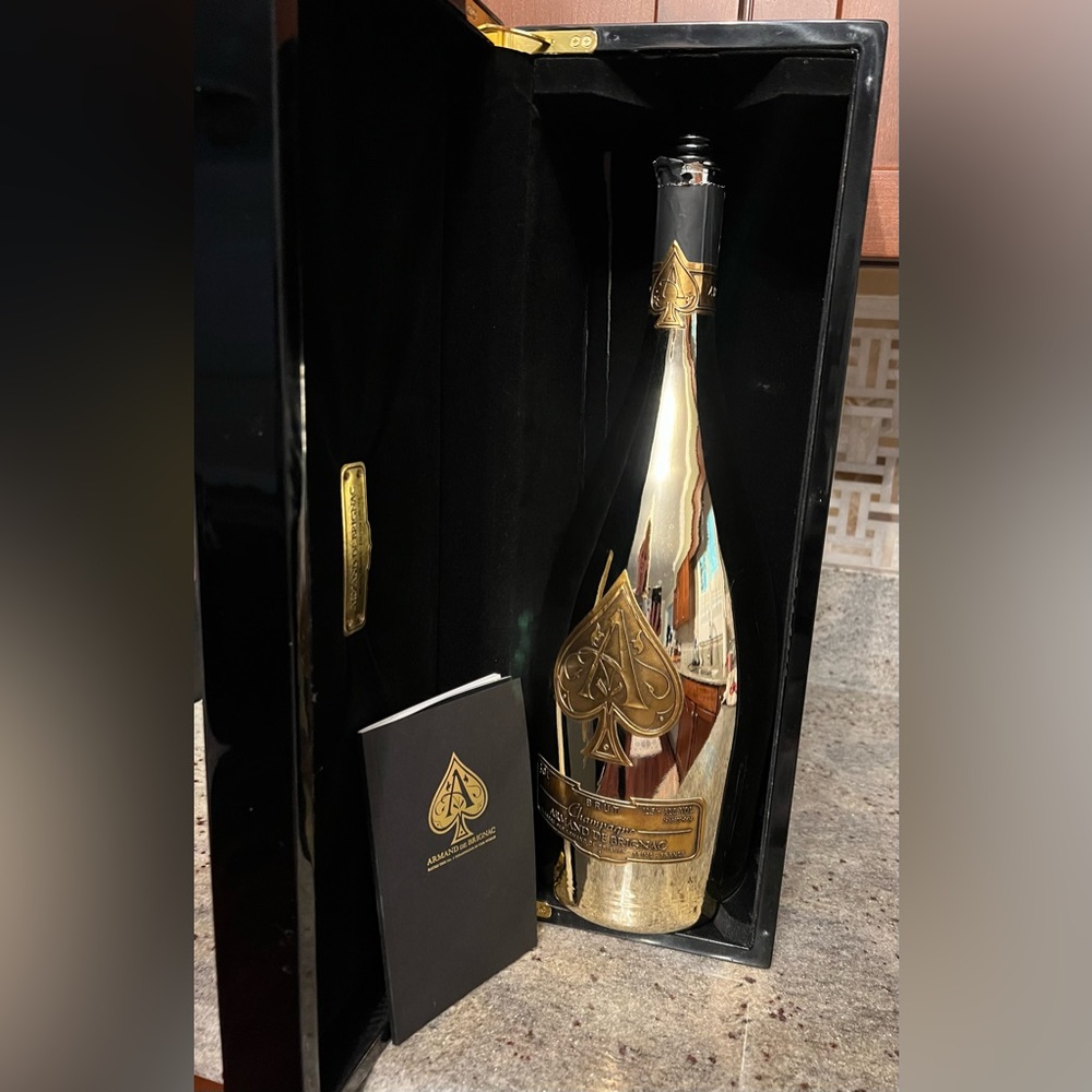 EMPTY 3L Armand de Brignac Ace of Spades Brut Champagne Lacquer Box and Bottle